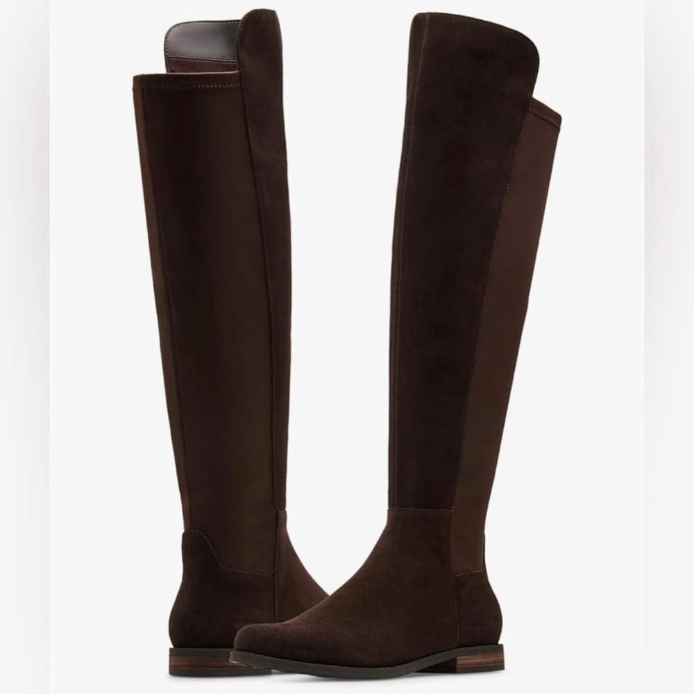 NEW Blondo Women’s Waterproof Layne Dark Brown Suede Over the Knee Boots
